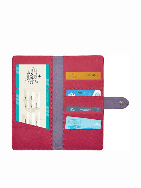 Travel Document Holder Portofel bărbătesc Carduri cu RFID Roz