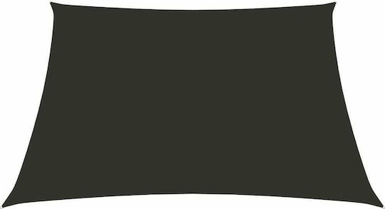vidaXL Square Shade Sail Gray With Hoop & with PU Coating 4x4m