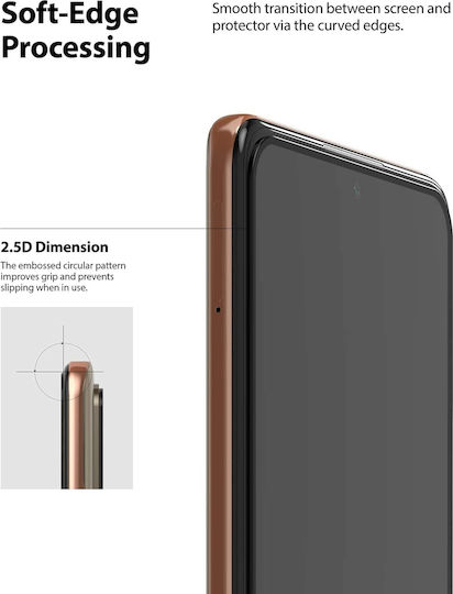 Ringke Invisible Defender Vollflächig gehärtetes Glas (Redmi Note 10 Pro) G4AS042