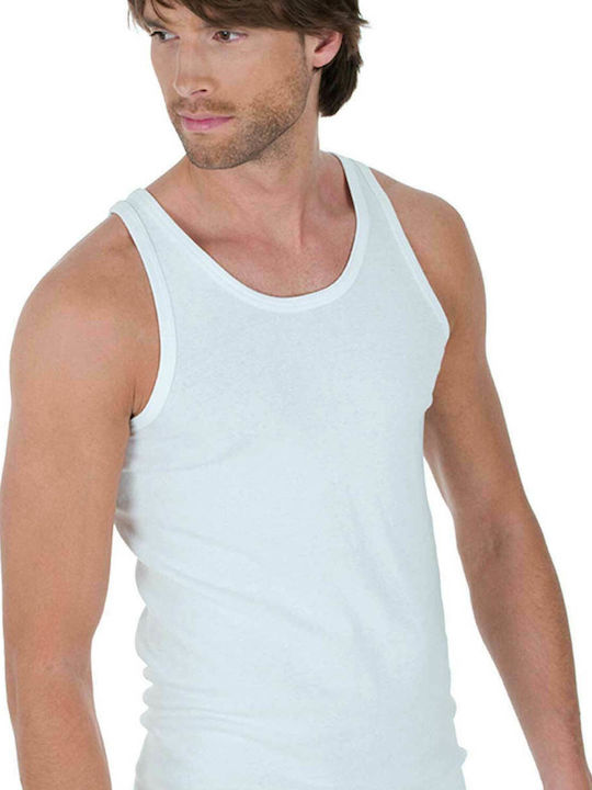 Ανδρικές Φανέλες Αμάνικες σε Λευκό Χρώμα 2Pack