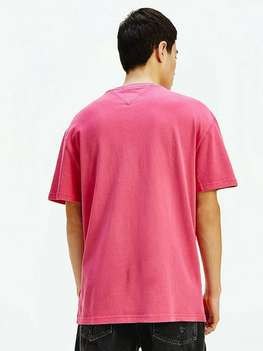 Tommy Hilfiger Ανδρικό T-shirt Κοντομάνικο Φούξια
