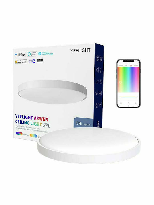 Yeelight Arwen Ceiling Light 550S Round Outdoor LED Panel with Cool White Light 6500K 55.5cm