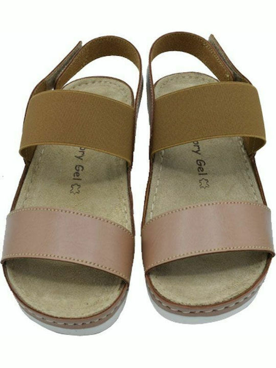 Ibiza 2005 Anatomic Women's Leather Ankle Strap Platforms Tabac Brown