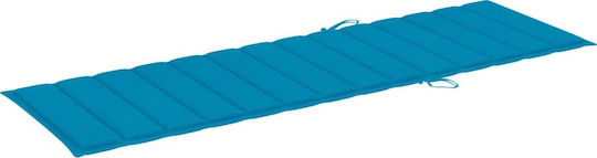 vidaXL Blue Sunbed Cushion with Backrest 200x70cm