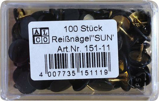 Alco Set of 100 Pushpins Sun 101196