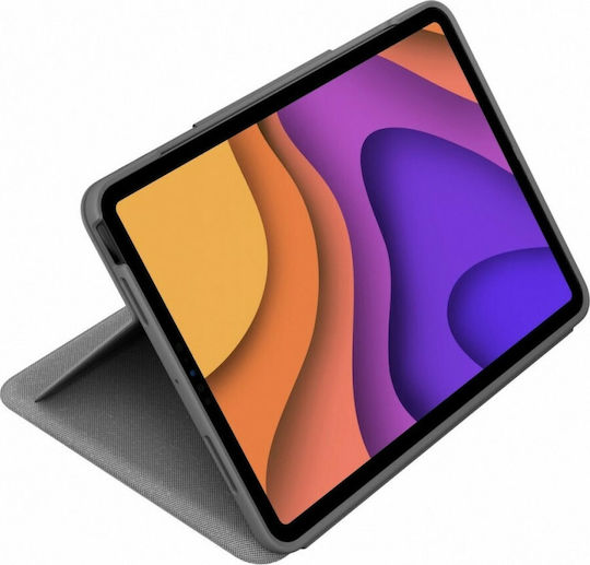 Logitech Folio Touch Flip Cover με Πληκτρολόγιο στα Αγγλικά UK Γκρι (iPad Air 2020/2022)