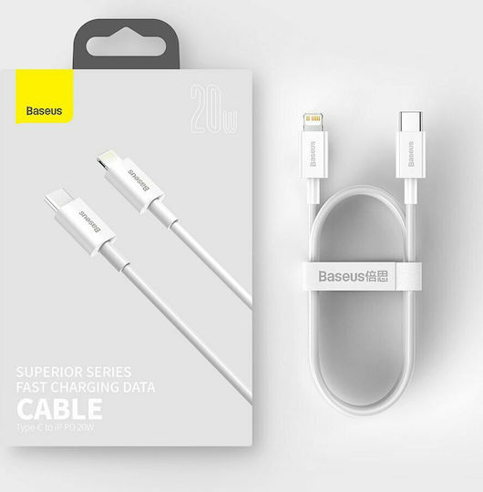 Baseus Superior USB-C to Lightning Cable 20W White 1.5m (CATLYS-B02)