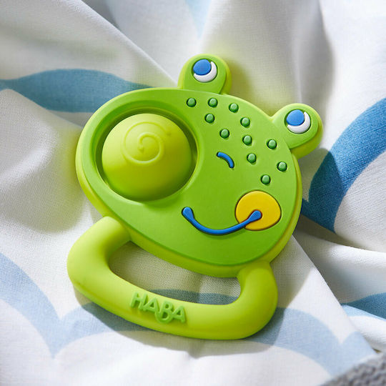 Haba Frog Teething Rattle for Teething from Plastic for 0 Months+