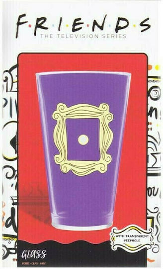 Paladone Friends Frame Water Glass in Purple Colour 400ml