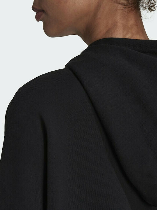 Sportswear Future Icons Μακρύ Γυναικείο Φούτερ με Κουκούλα Μαύρο