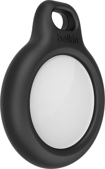 Belkin Secure Holder Keyring Θήκη Μπρελόκ Σιλικόνης για AirTag σε Μαύρο χρώμα