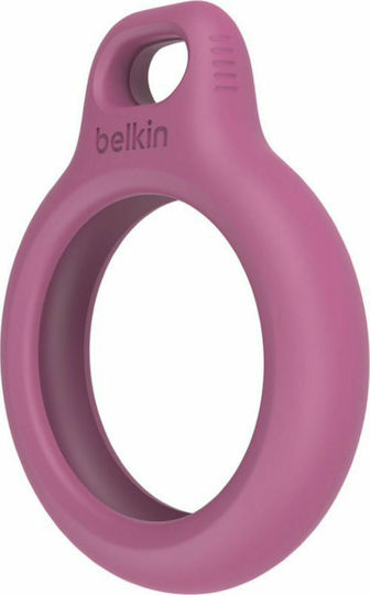 Belkin Secure Holder Keyring Θήκη Μπρελόκ Σιλικόνης για AirTag σε Ροζ χρώμα