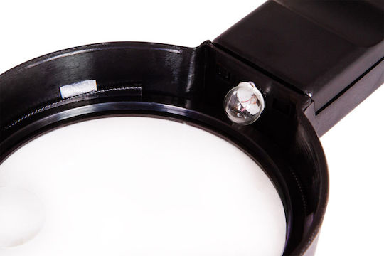 Levenhuk Μεγεθυντικός Φακός Χειρός με Φως ZH37 Zeno Handy 90-21mm Μαύρος