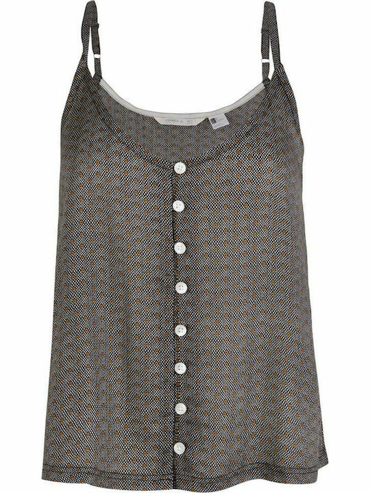 Women's Sports Top with Spaghetti Straps with V-Neck Yellow