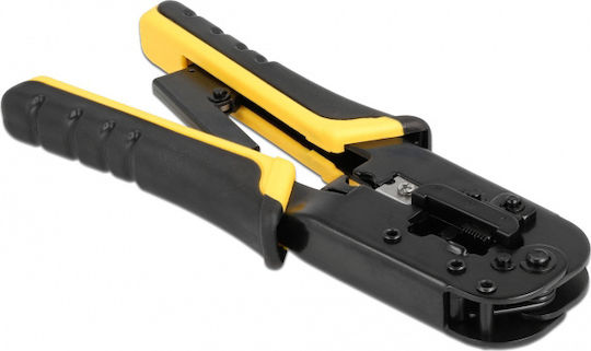 DeLock Netzwerksteckerpresse , R, J, 1, 2, , R, J, 1, 1, , R, J, 4, 5, , , mit Abisolierer & Kastenmechanismus (Länge 180mm)