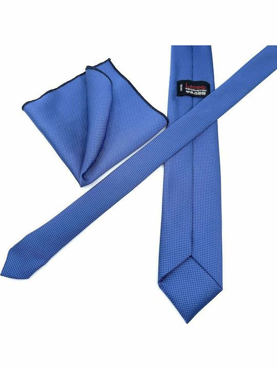 Legend Accessories Men's Tie Set Synthetic Monochrome In Blue Colour