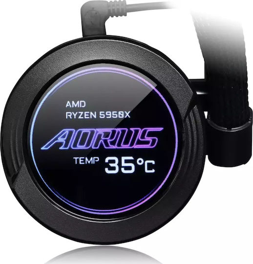 Gigabyte Aorus Waterforce X 360 CPU Water Cooling Triple Fan 120mm for Socket AM4/AM5/1200/115x with ARGB Lighting