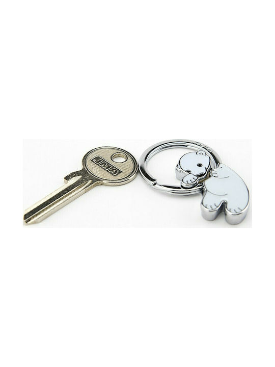 Troika Keychain Metallic White