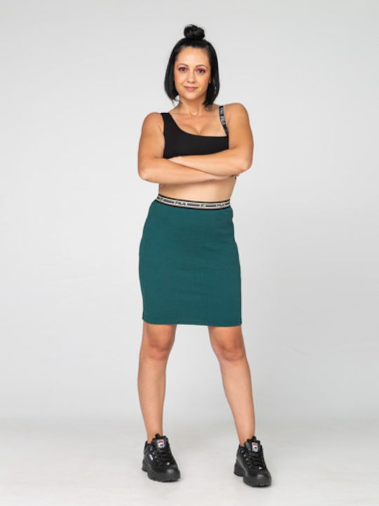Cathy Cu talie înaltă Mini Fustă Verde