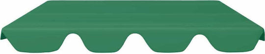 vidaXL Swing Fabric Green with PVC Coating 1.86x2.48m