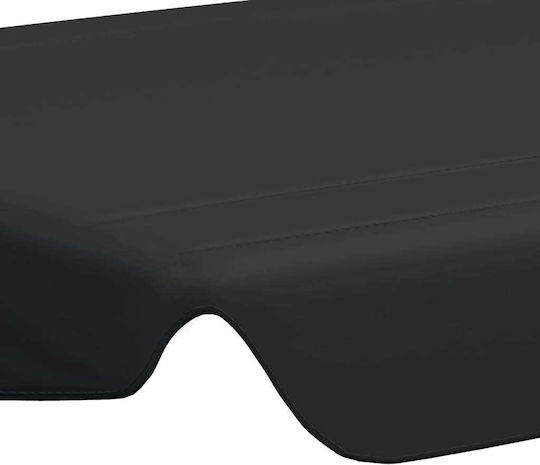 vidaXL Überdachung für Wiege Schwarz mit PVC-Beschichtung 1.86x2.48m