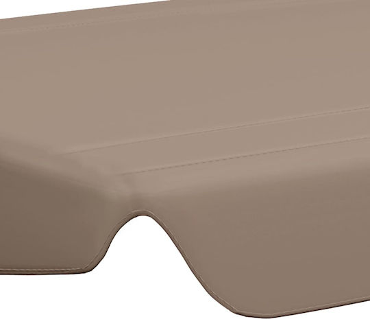 vidaXL Überdachung für Wiege Braun mit PVC-Beschichtung 1.46x2.10m