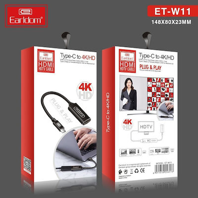 Earldom ET-W11 Μετατροπέας USB-C male σε HDMI female