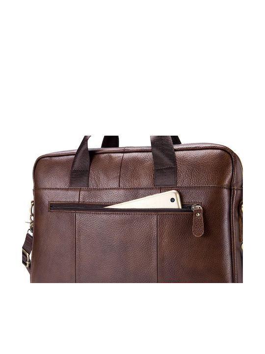 GWB-048 Leather Men's Briefcase Brown