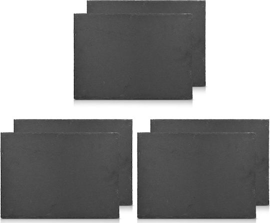 Navaris Rectangular Shale Serving Board 6pcs