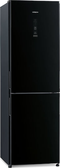 Hitachi Kühl-Gefrierkombination 330Es Total NoFrost H190xB59.5xT65cm. Schwarz R-BGX411PRU0 GBK