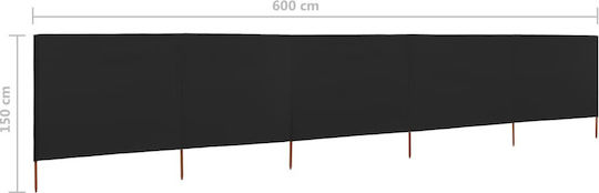 vidaXL Текстилен Панел Ограда 1.2x6m