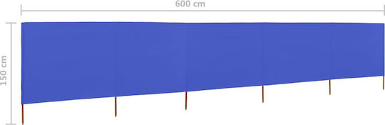 vidaXL în Culoarea Albastru 1.2x6.0m