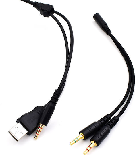 Moxom MX-EP23 Over Ear Gaming Headset with Connection 3.5mm / USB