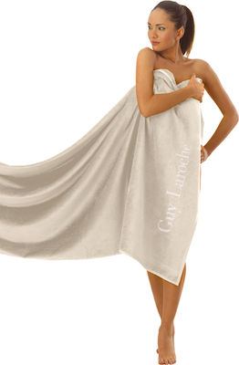 Guy Laroche Oceano Beach Towel Cotton Beige 170x80cm.