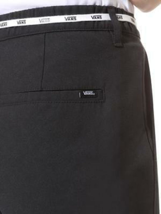 Women's High-waisted Fabric Cargo Trousers Wide Line Black