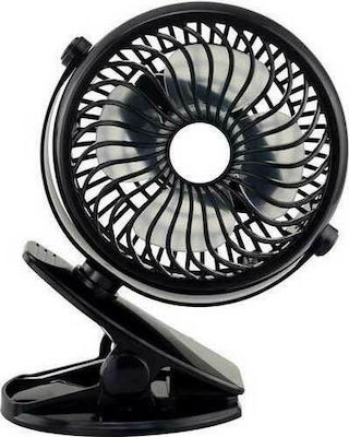 USB Office/Home Clip-On Fan Black Andowl JC-01