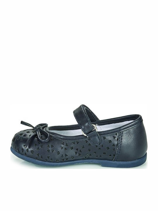 Kids Ballerinas Cary with Hoop & Loop Closure Blue