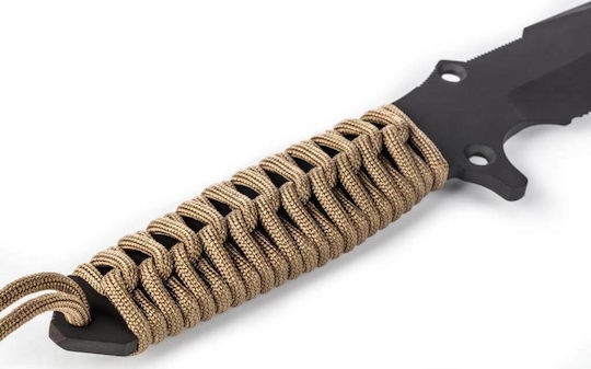 TB Outdoor Maraudeur Paracord Knife Survival Paracord Brown in Sheath