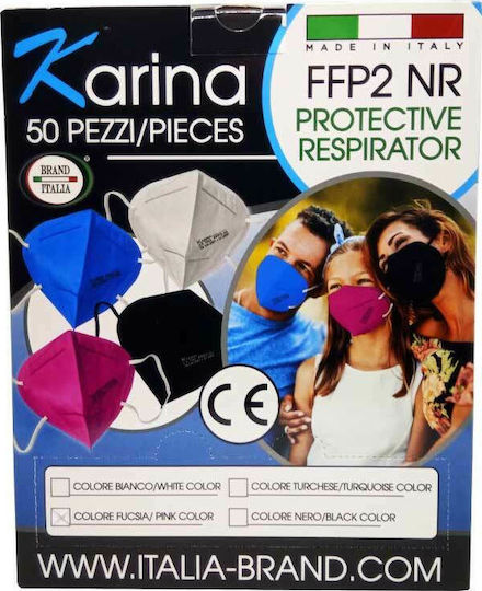 Brand Italia Karina L4 4ply NR Protective Mask FFP2 Fuchsia BR150-20 10pcs