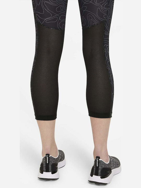 Dri-Fit FAST RUN DIVISION Running Γυναικείο Capri Κολάν Μαύρο