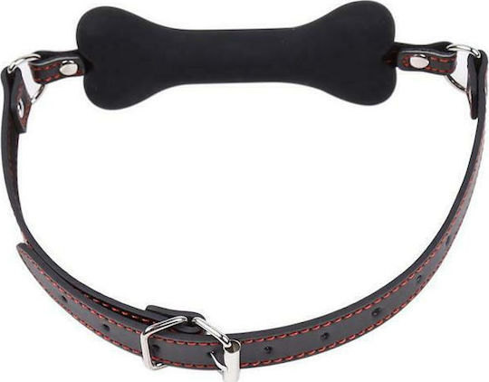 Fetish Addict Silicone Bone Gag Φίμωτρο 12cm Black