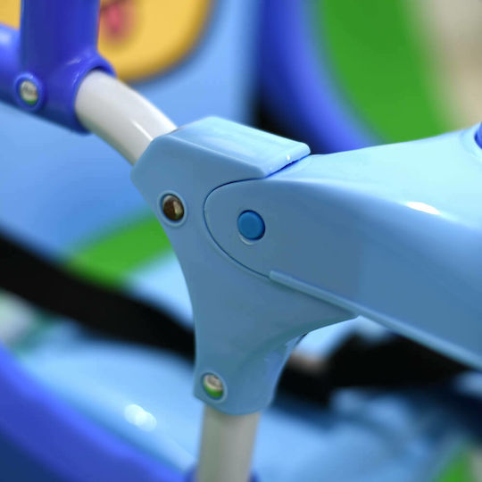Bebe Stars Swing Set with Foldable Base with Protector Metal Cow for 1.5+ Years Blue