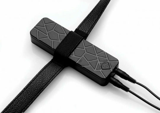 Strap U Power Pegger Double Strap On Vibrator Harness with Double Dildo 17cm and Vibration in Black Color