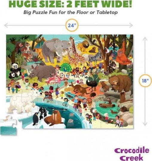 Παιδικό Puzzle Ζωολογικός κήπος για 4+ Ετών 48pcs Crocodile Creek