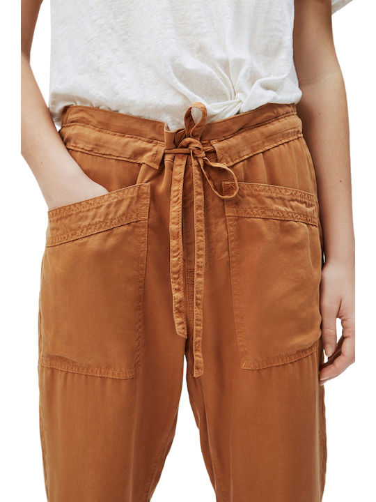 Dash Damen Stoff Hose Tabac Braun