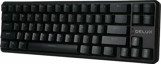 Delux KM32 Ασύρματο Gaming Πληκτρολόγιο 65% με Outemu Brown διακόπτες και RGB φωτισμό (Αγγλικό US)