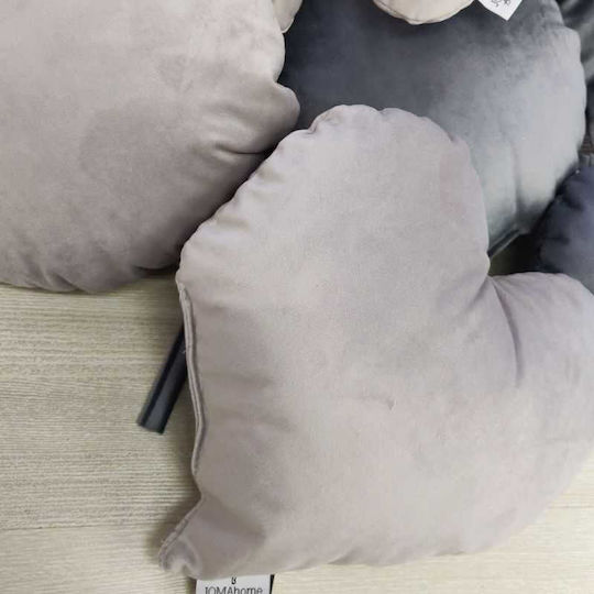 Joma Home Crib Decorative Pillow Velutto Heart Gray 30x30cm