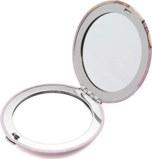 Graffiti Makeup Mirror Purse Llama Love 6.5x6.5cm Pink