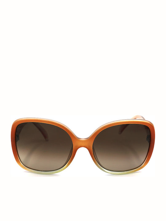 Emilio Pucci Women's Sunglasses with Brown Plastic Frame and Brown Gradient Lens EP673S 810