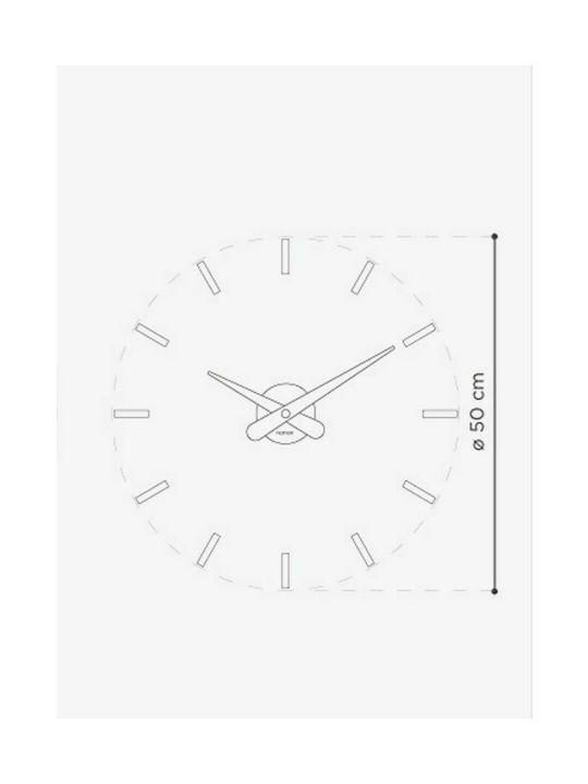 Nomon Puntos Suspensivos Wall Clock Metallic